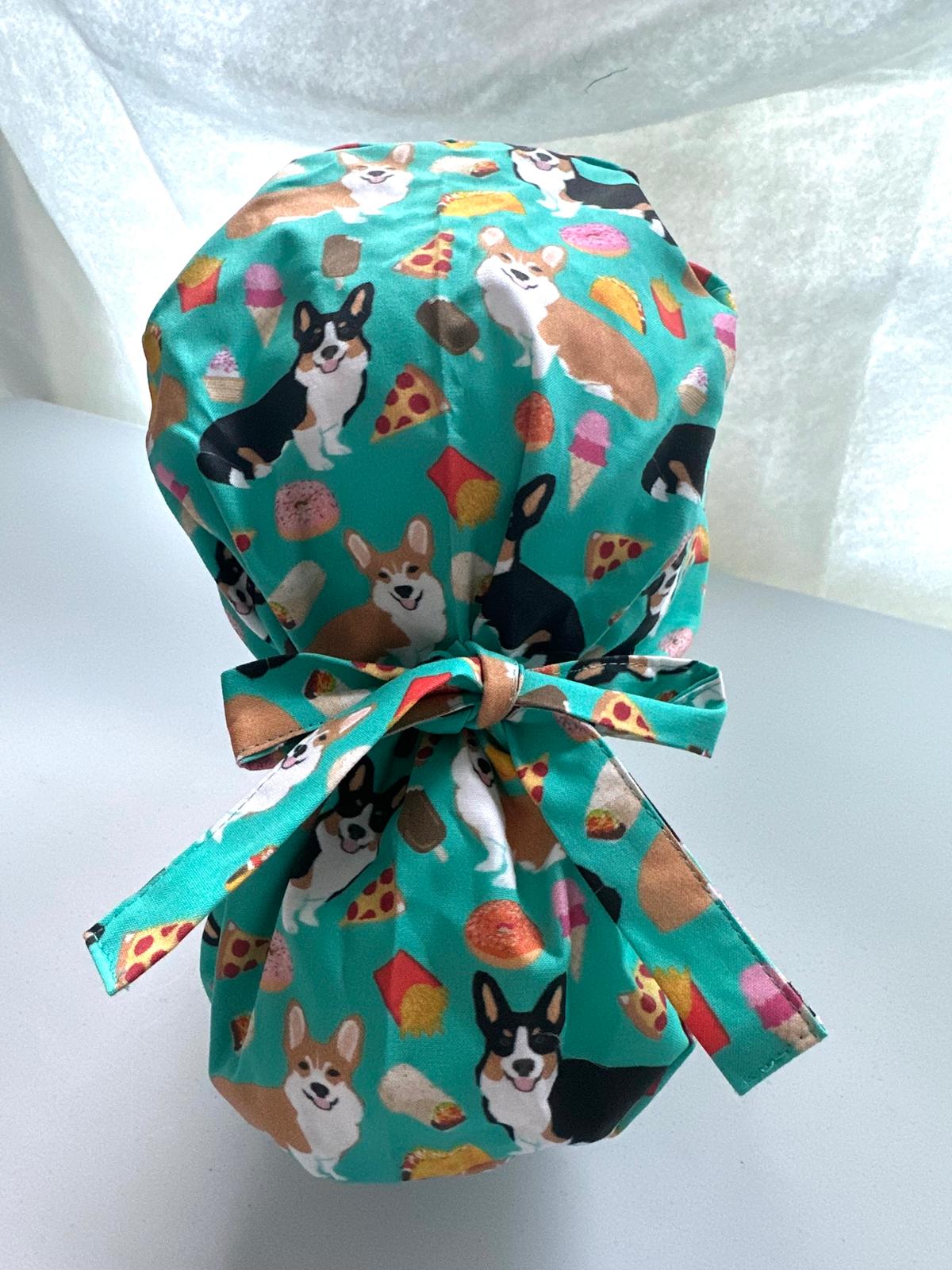 Snacking Corgis - Teal
