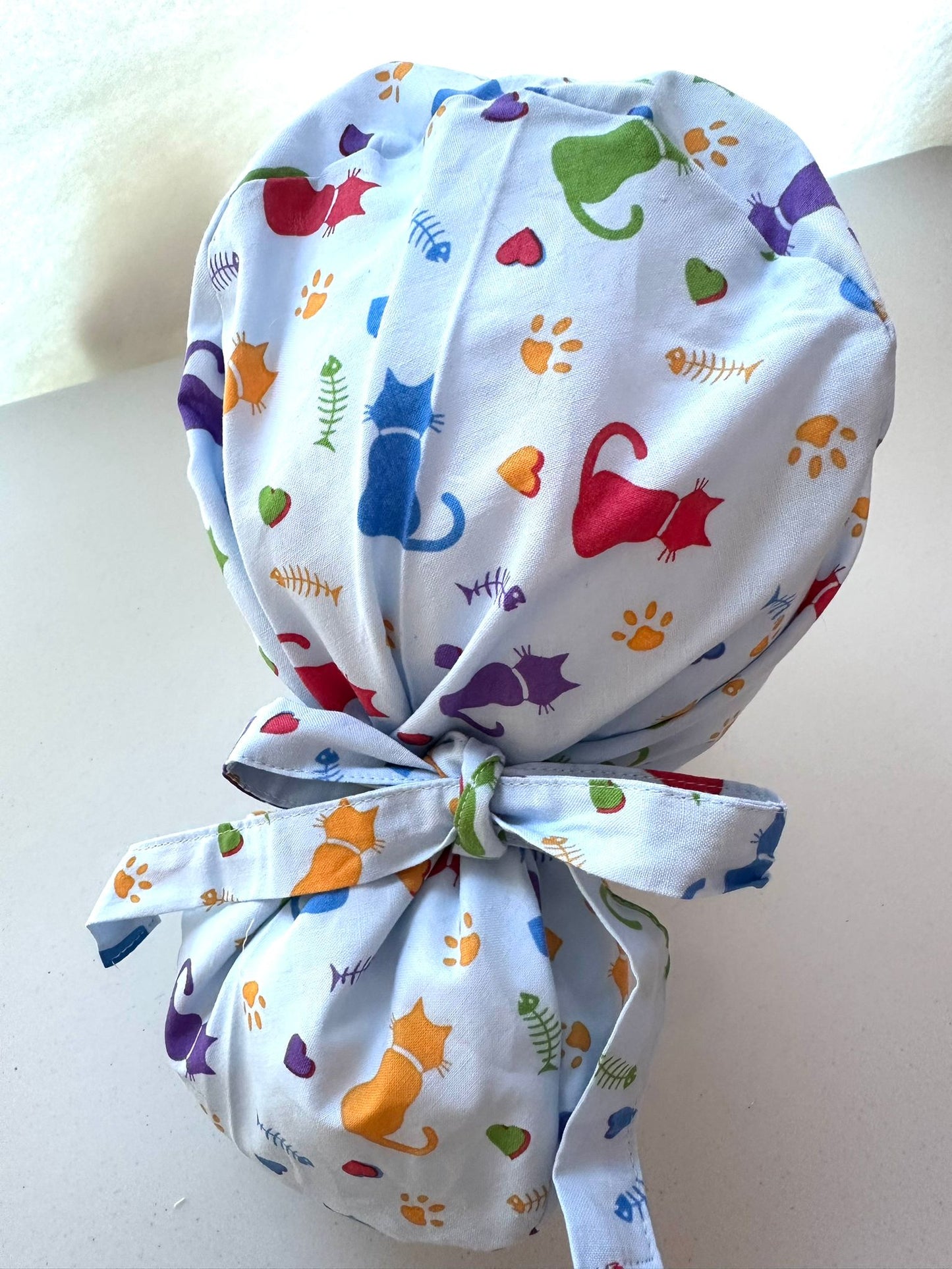 Rainbow Cats & Fish Bones - Blue