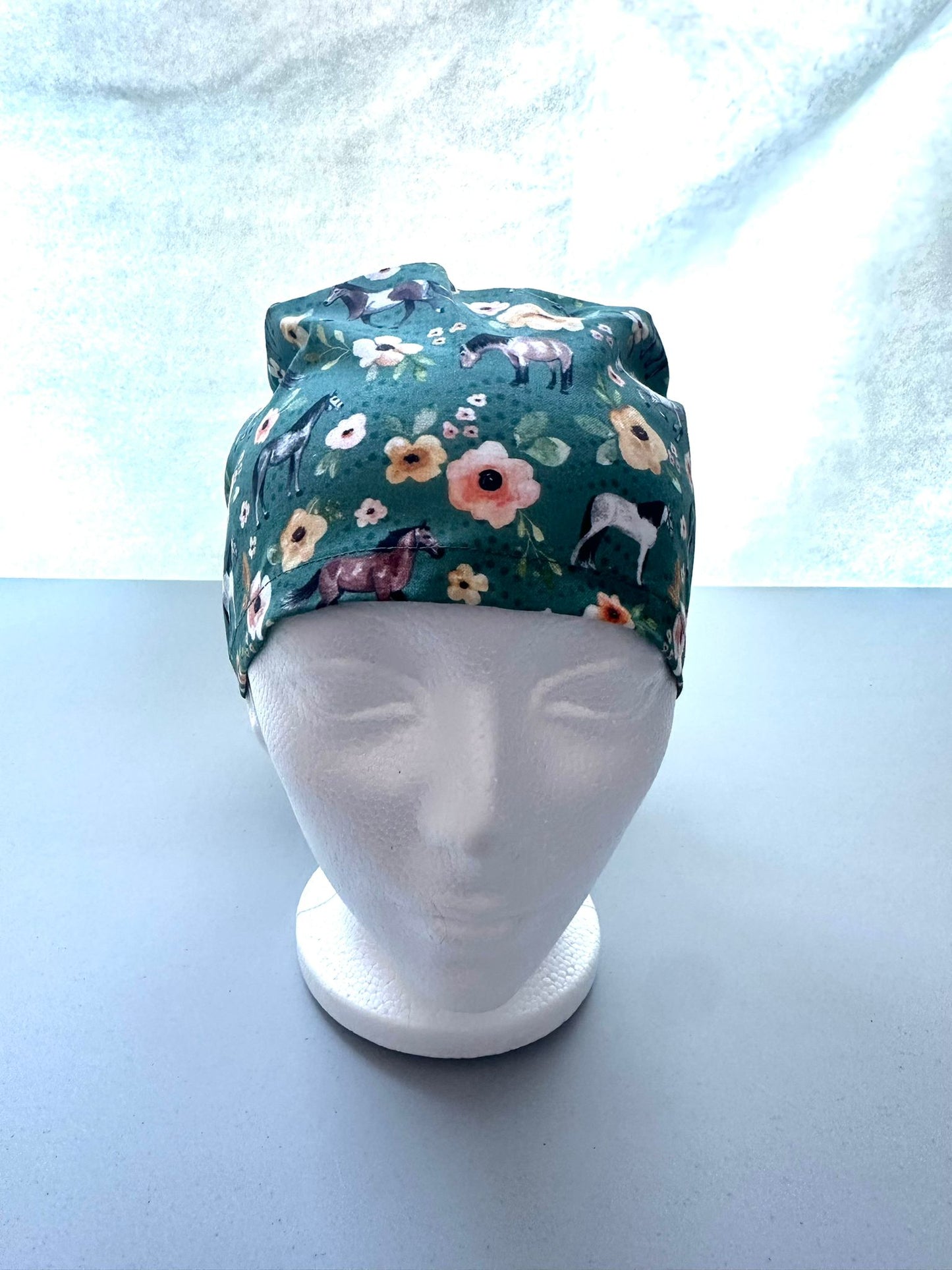 Floral Horses - Dark Teal