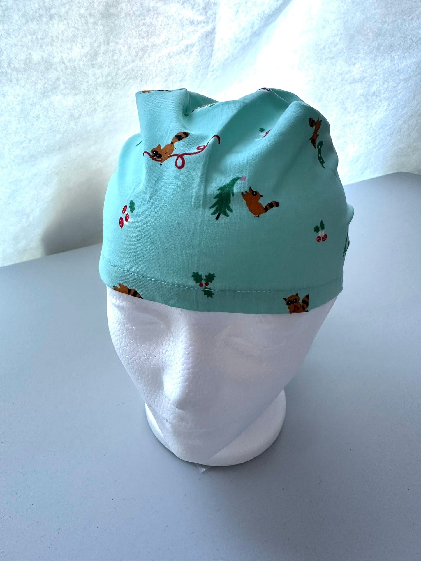 Christmas Racoons - Teal