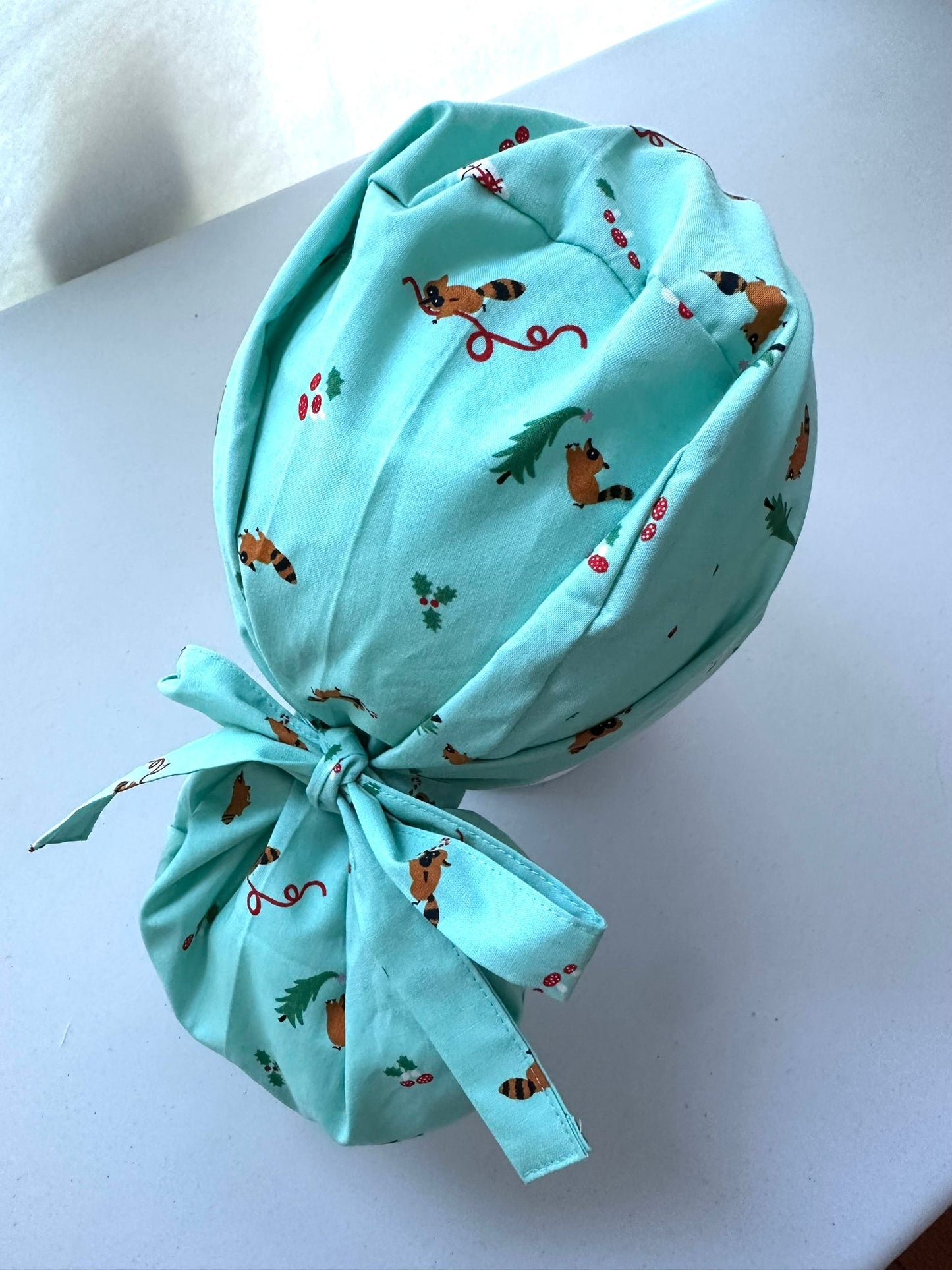 Christmas Racoons - Teal