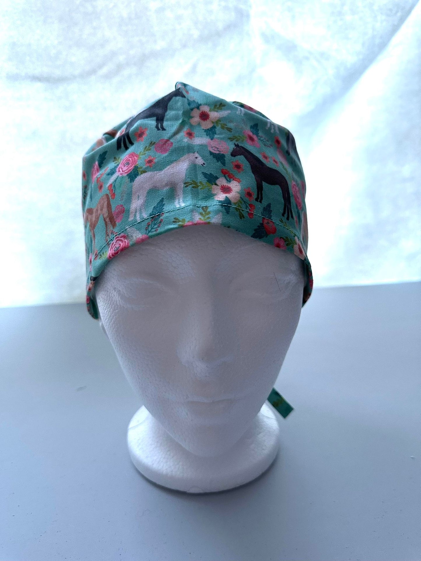 Floral Horses - Teal