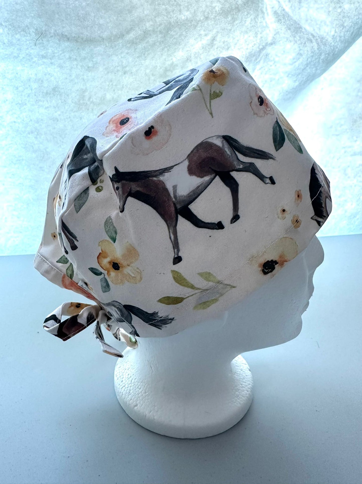 Floral Horses - White