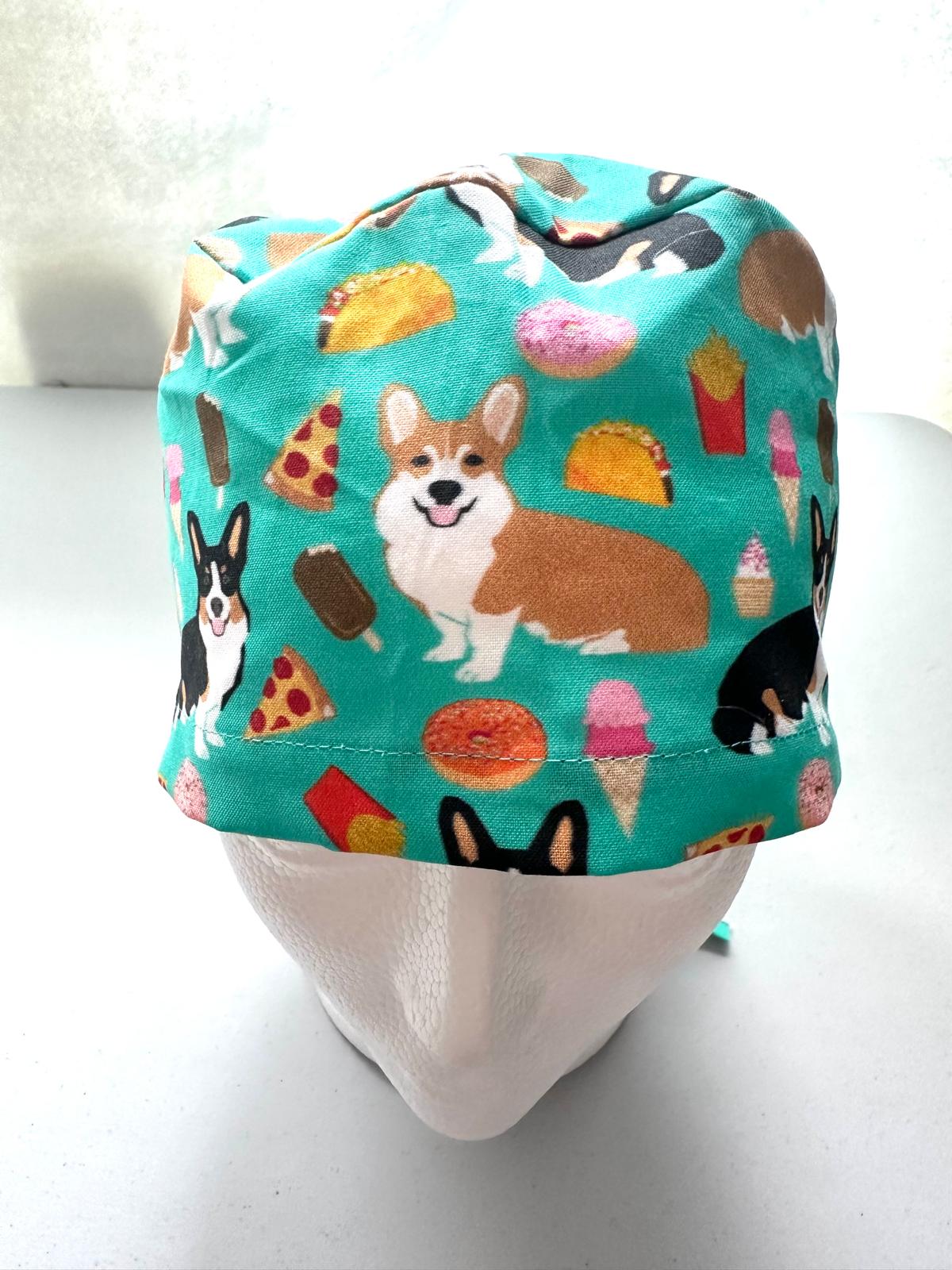 Snacking Corgis - Teal