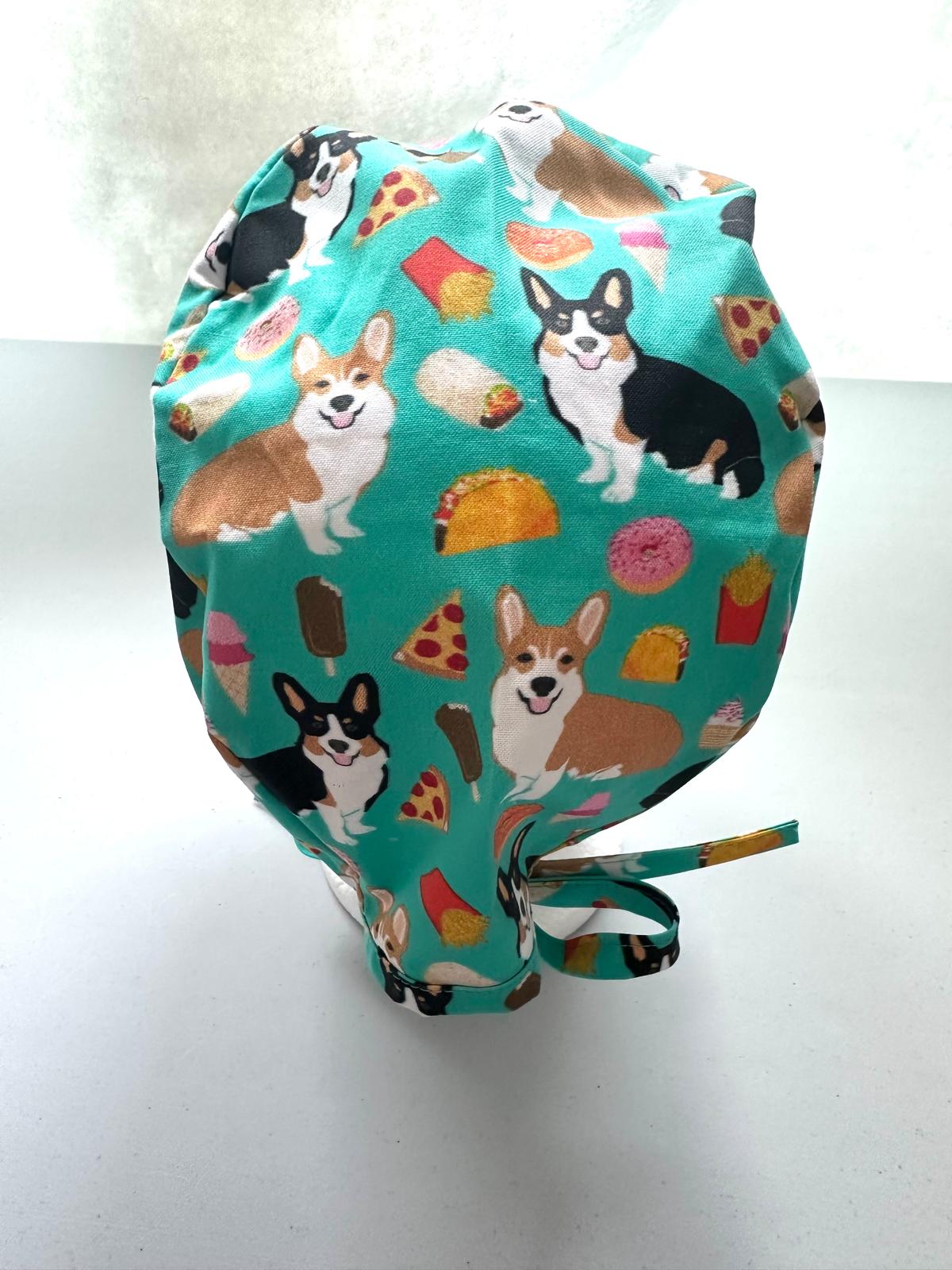 Snacking Corgis - Teal