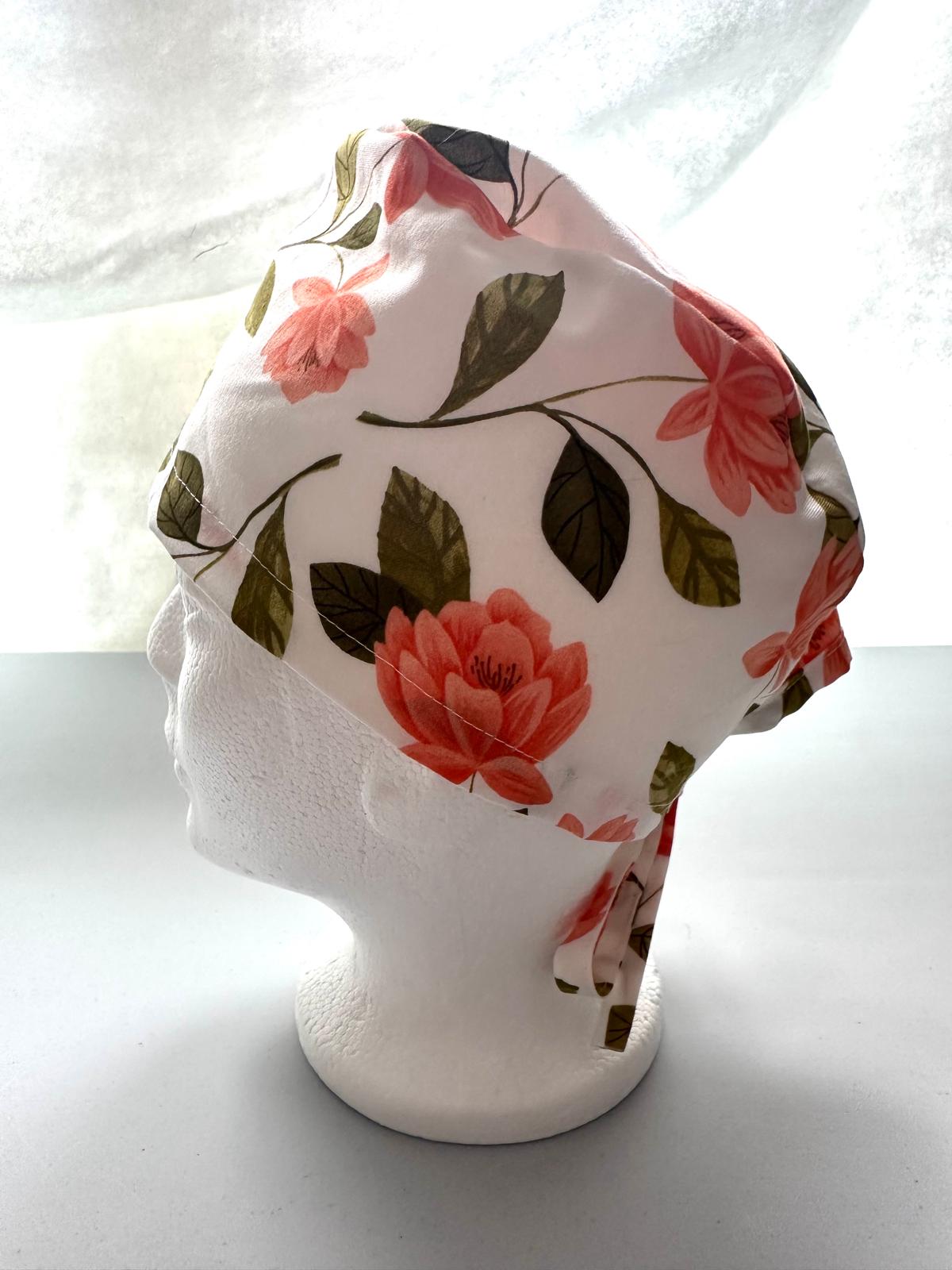 Pink Flowers - White