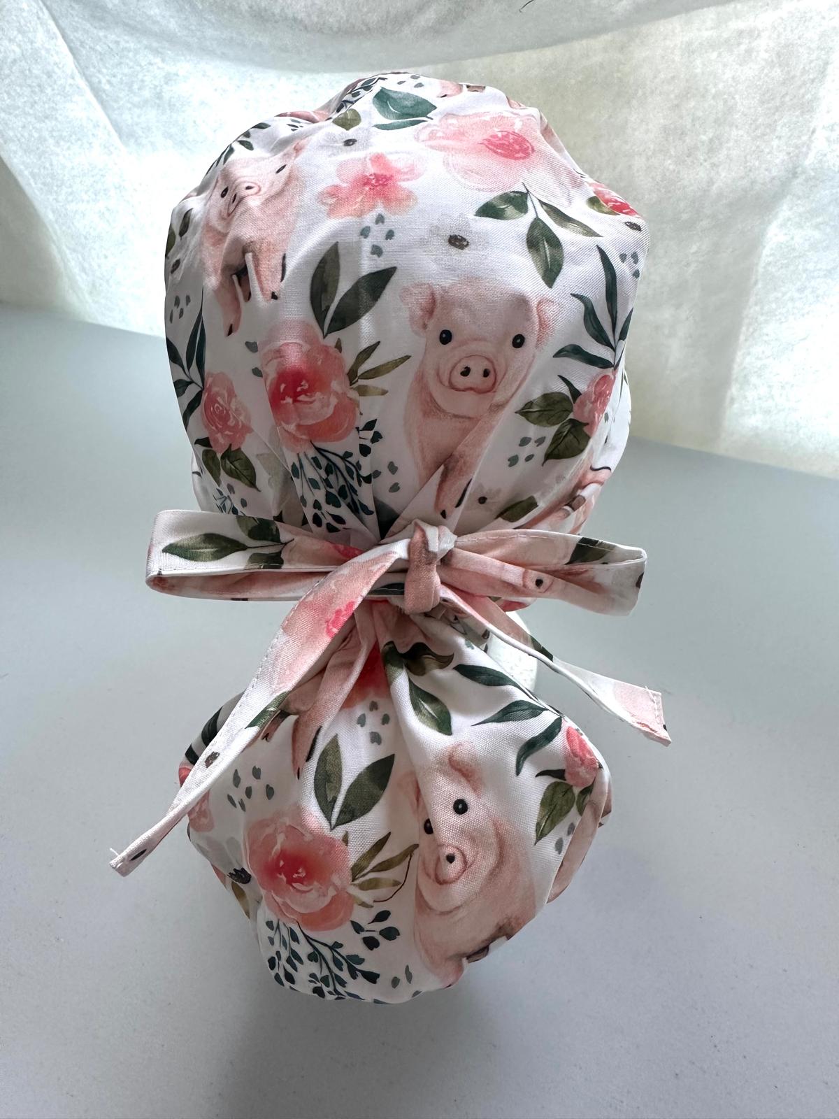 Floral Piglets - White