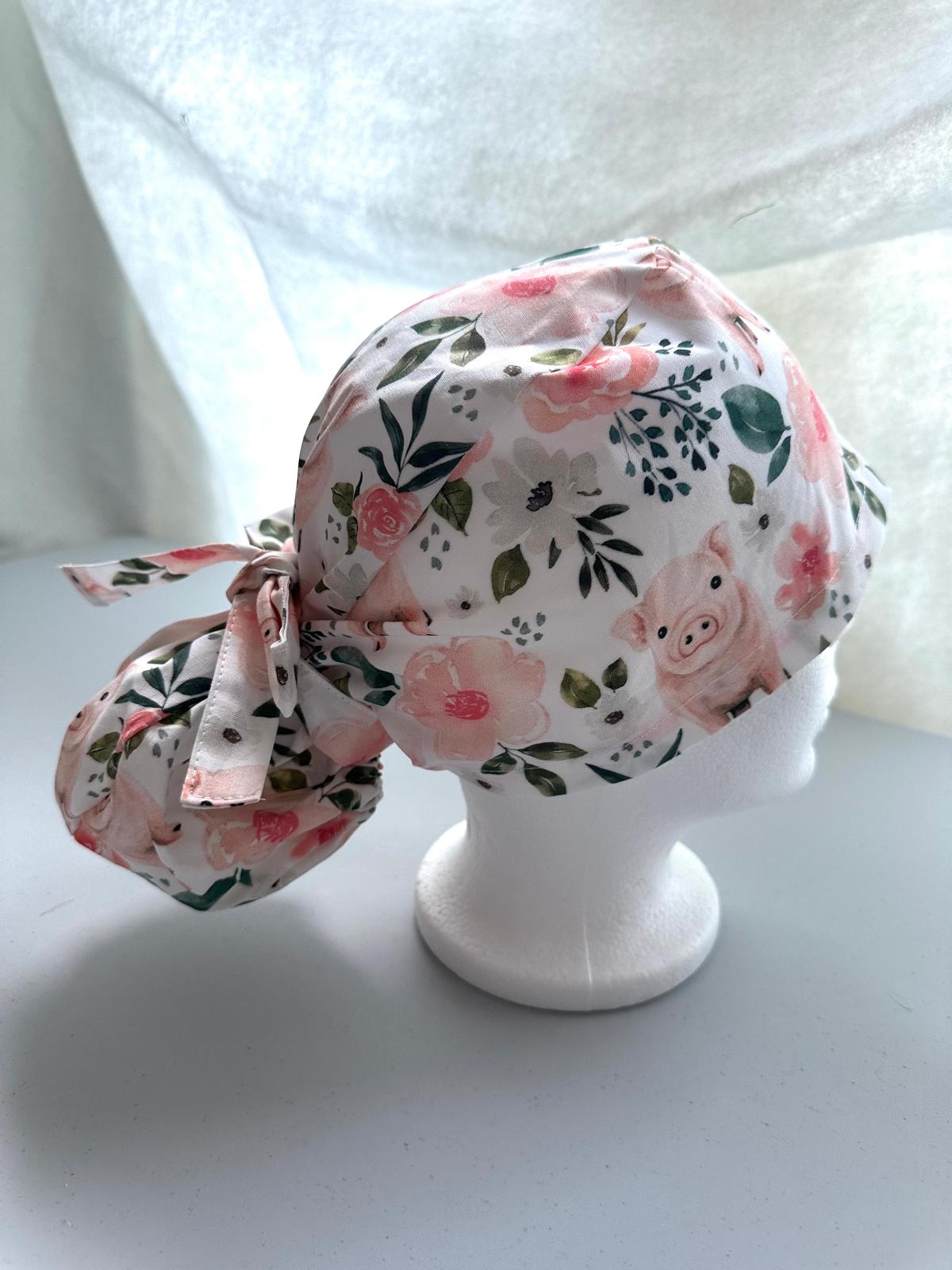 Floral Piglets - White