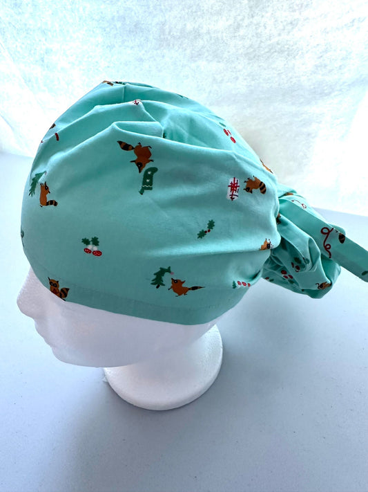 Christmas Racoons - Teal