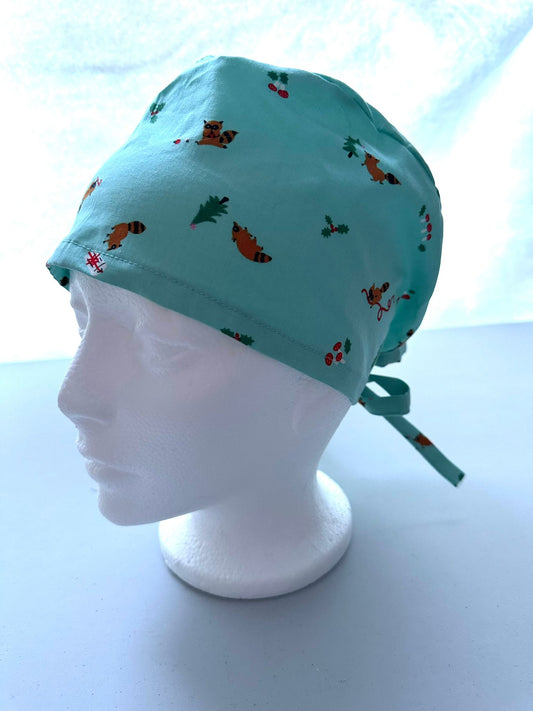 Christmas Racoons - Teal