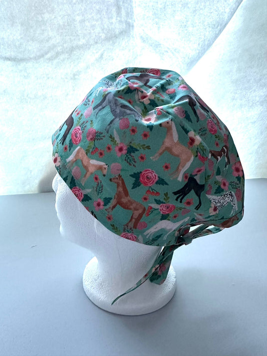 Floral Horses - Teal