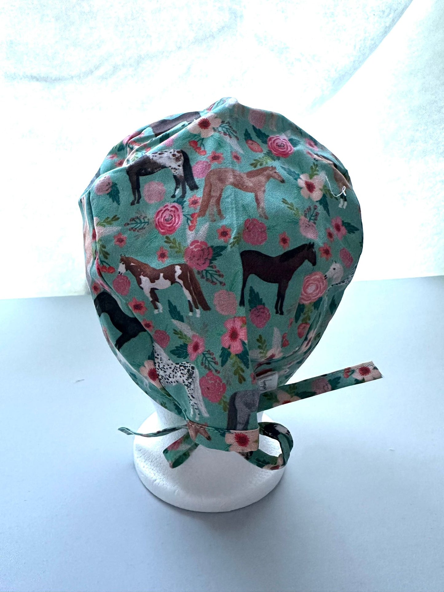 Floral Horses - Teal