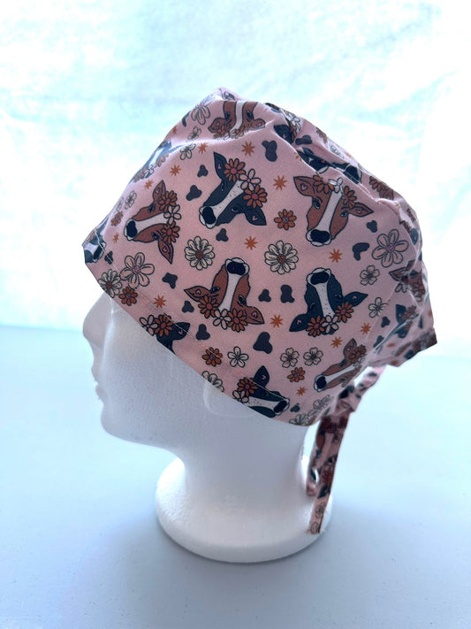 Floral Cows - Pink