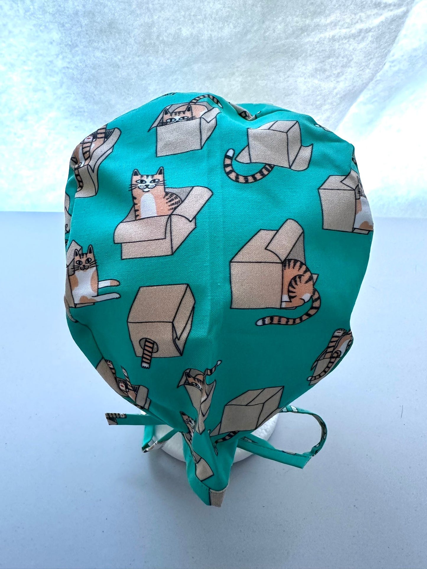 Cats in Boxes - Teal