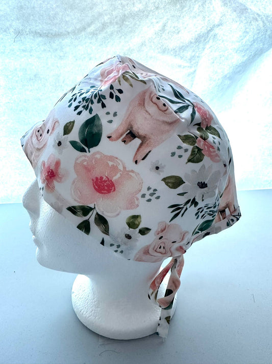 Floral Piglets - White