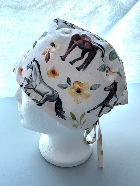 Floral Horses - White
