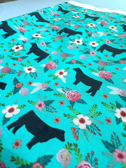 Angus Cows - Teal