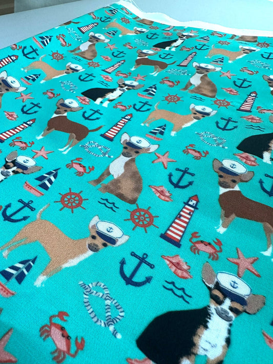 Nautical Chihuahuas - Teal