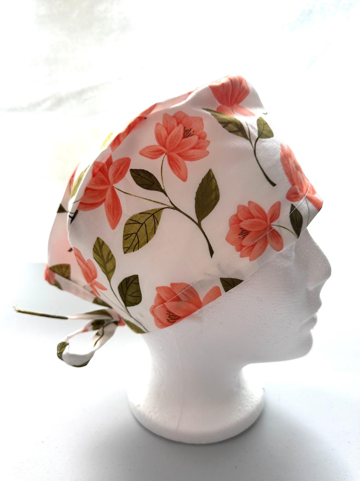 Pink Flowers - White