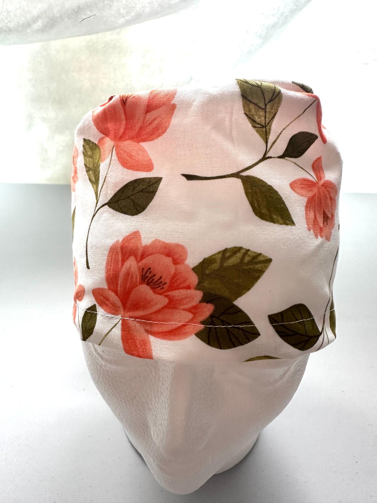 Pink Flowers - White